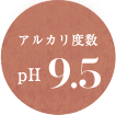 アルカリ度数　pH9.5